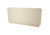 Upholstered headboard for double vertical wall bed – beige fabric, soft backrest view