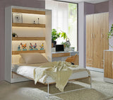 double-wall-bed-wardrobe-combo-line-oak-fronts-with-LED-lights