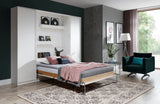 double vertical wall bed with cabinets - Murphy bed, fold-down bed, space saving bed