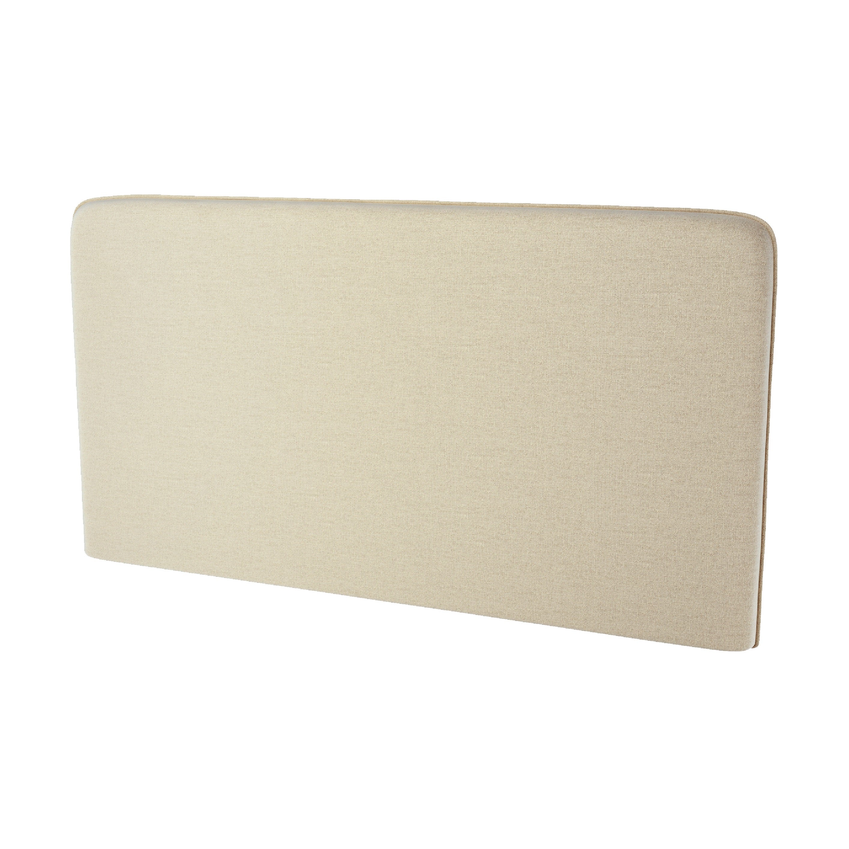 Upholstered headboard for king size vertical wall bed – Beige fabric, soft backrest, waterproof cover
